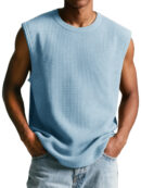Men's Stylish Lounge Waffle Sleeveless T-shirt